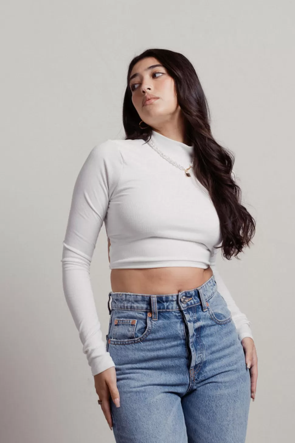 Backless Tops*Tobi Jessie Open Back Lace-Up Ribbed Crop Top White | Black