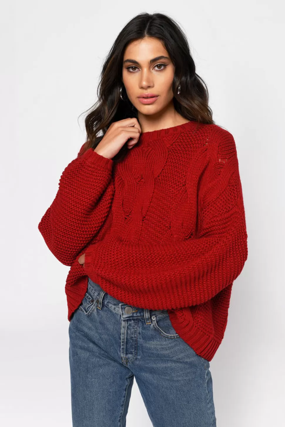 Sweaters & Cardigans*Tobi Kacey Chunky Knit Sweater Mocha | Red | Plum