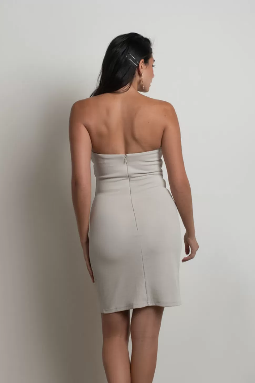 Bodycon Dresses*Tobi Kai Strapless Plunge Bodycon Dress Light Grey