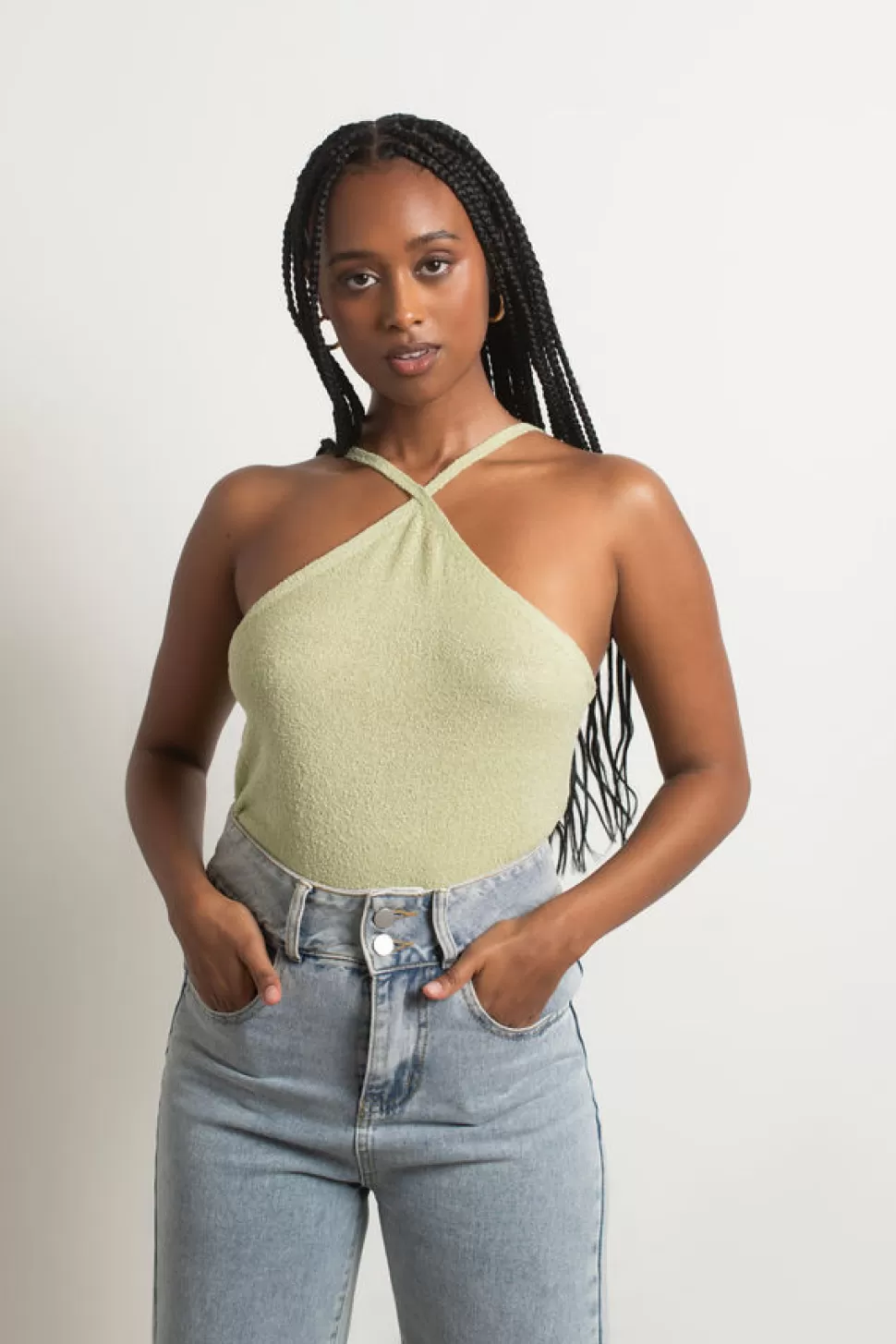 Going Out Tops*Tobi Karenina Halter Top Light Green