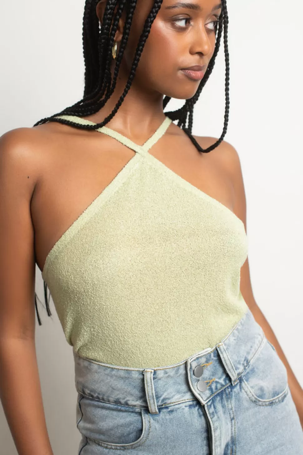 Going Out Tops*Tobi Karenina Halter Top Light Green