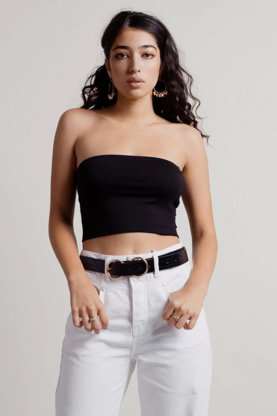 Going Out Tops*Tobi Keep It Simple Bandeau Black