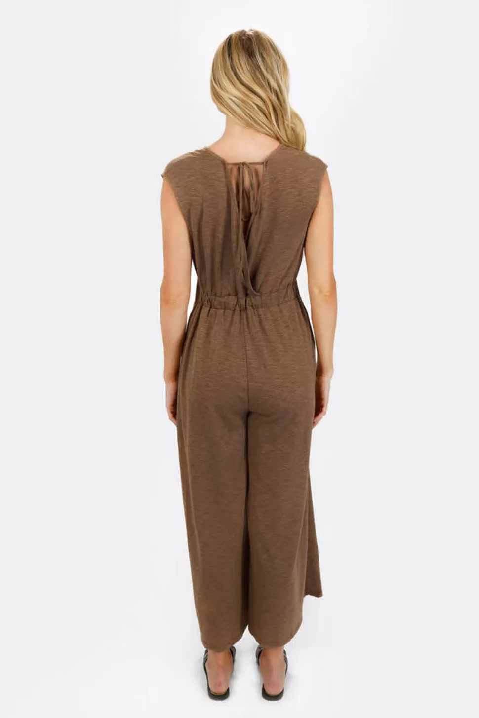 Rompers & Jumpsuits*Tobi Kirah Open Front Wide Leg Jumpsuit Mocha | Khaki Green