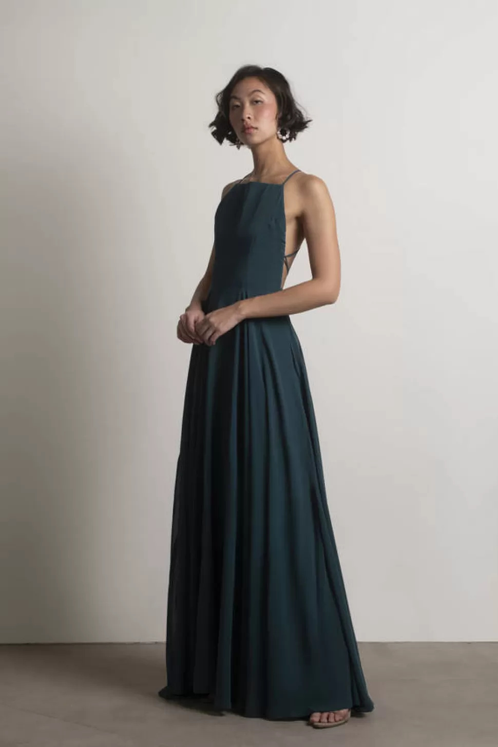 Black Tie & Evening Dresses*Tobi Last Touch Lace-Up Maxi Dress Emerald | Ivory | Navy | Burgundy