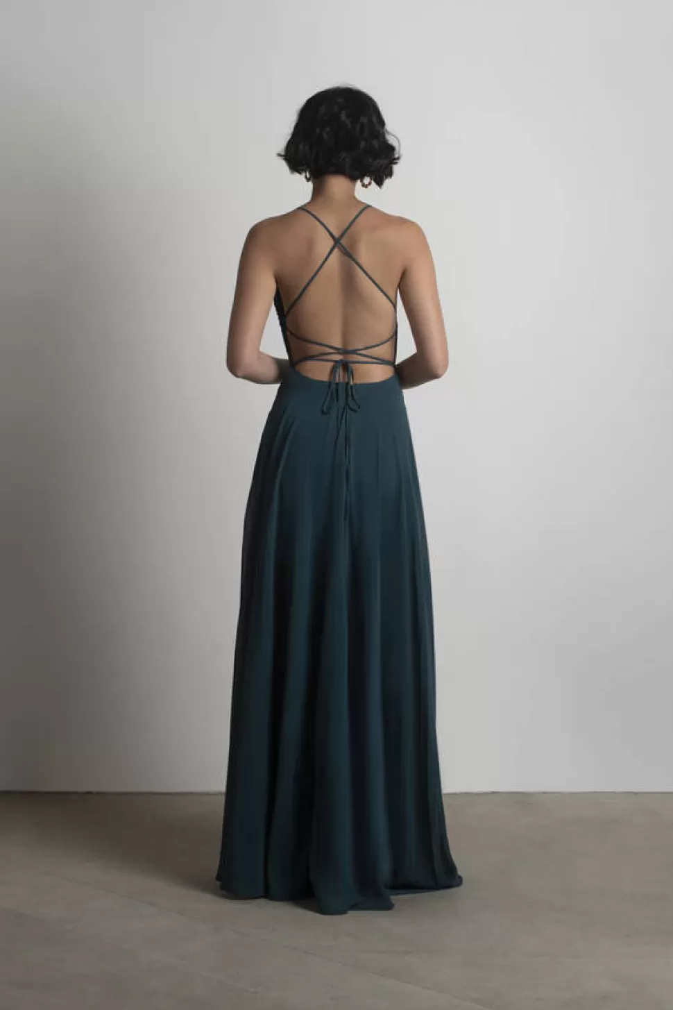 Black Tie & Evening Dresses*Tobi Last Touch Lace-Up Maxi Dress Emerald | Ivory | Navy | Burgundy