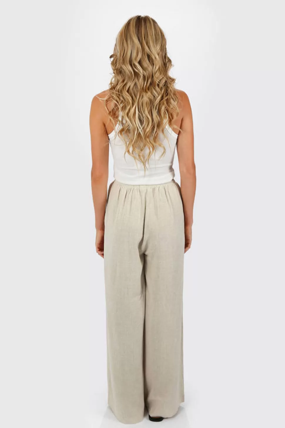 Pants*Tobi Lileth Linen Blend Pull On Pants Natural