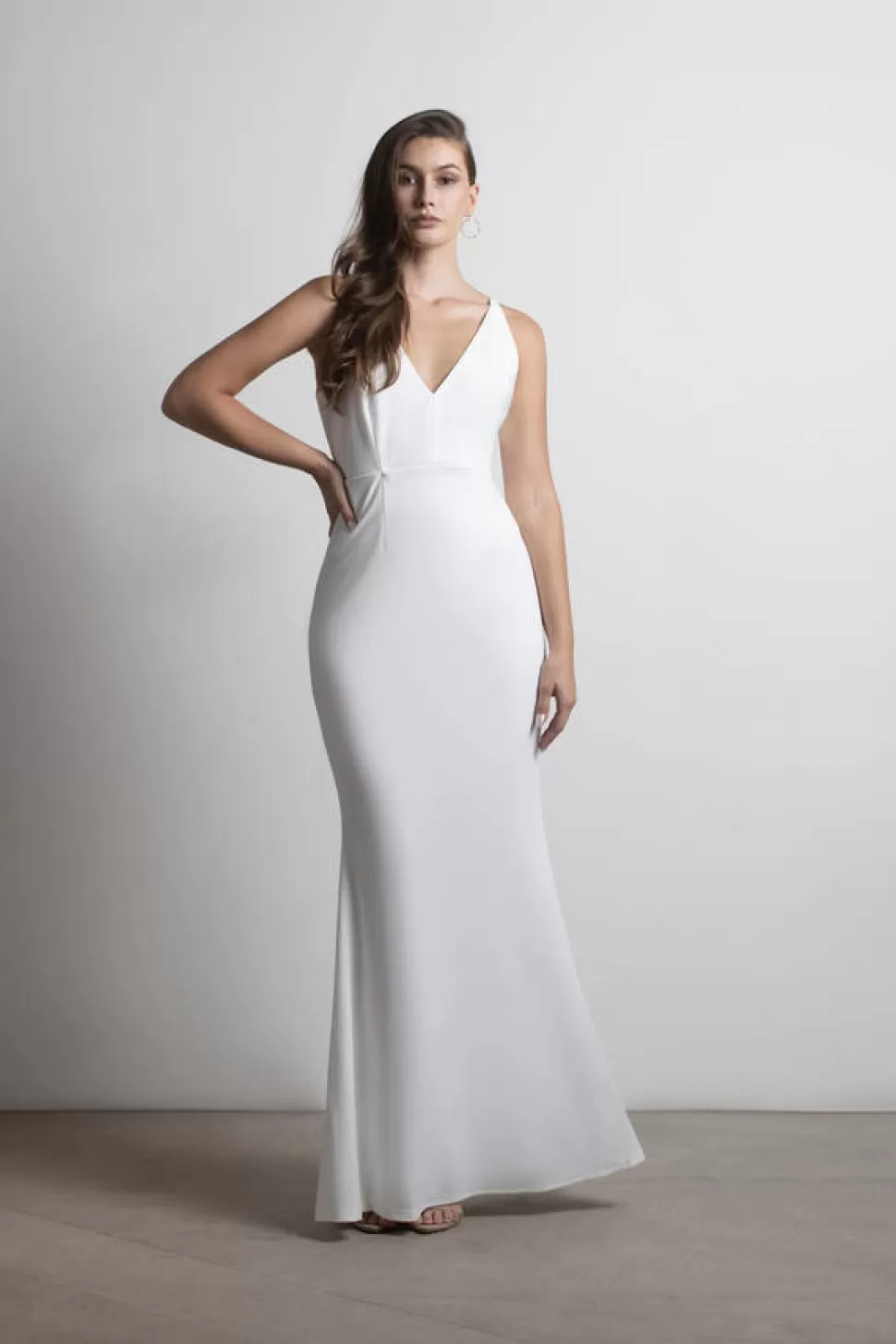 Bodycon Dresses*Tobi Lock It Down Bodycon Mermaid Maxi Dress Ivory | Blush | Wine