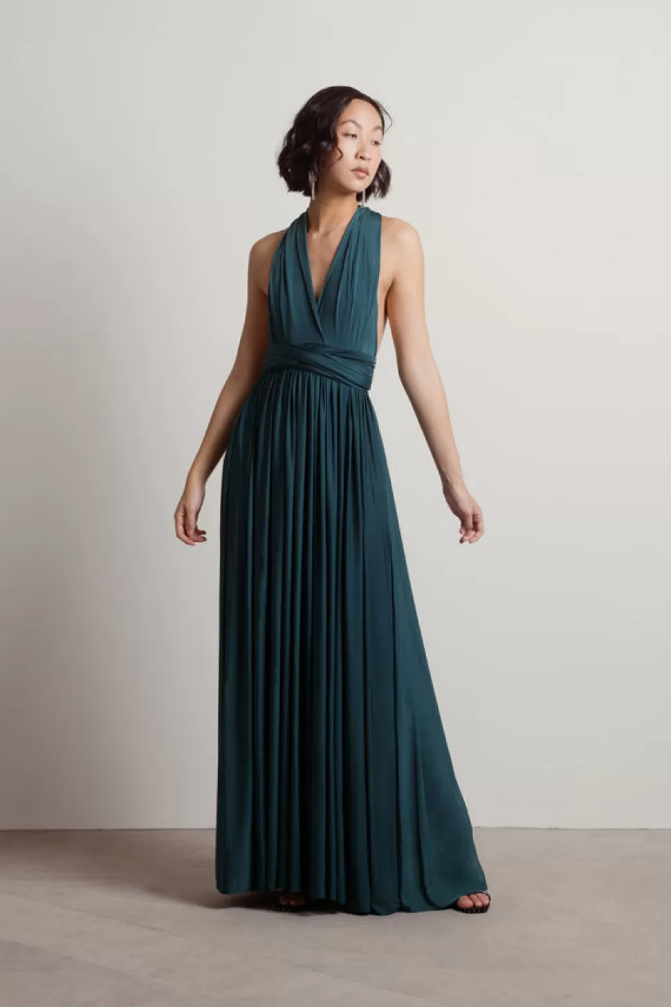 Black Tie & Evening Dresses*Tobi Make Magic Multiway Maxi Dress Emerald | Blue | Mauve