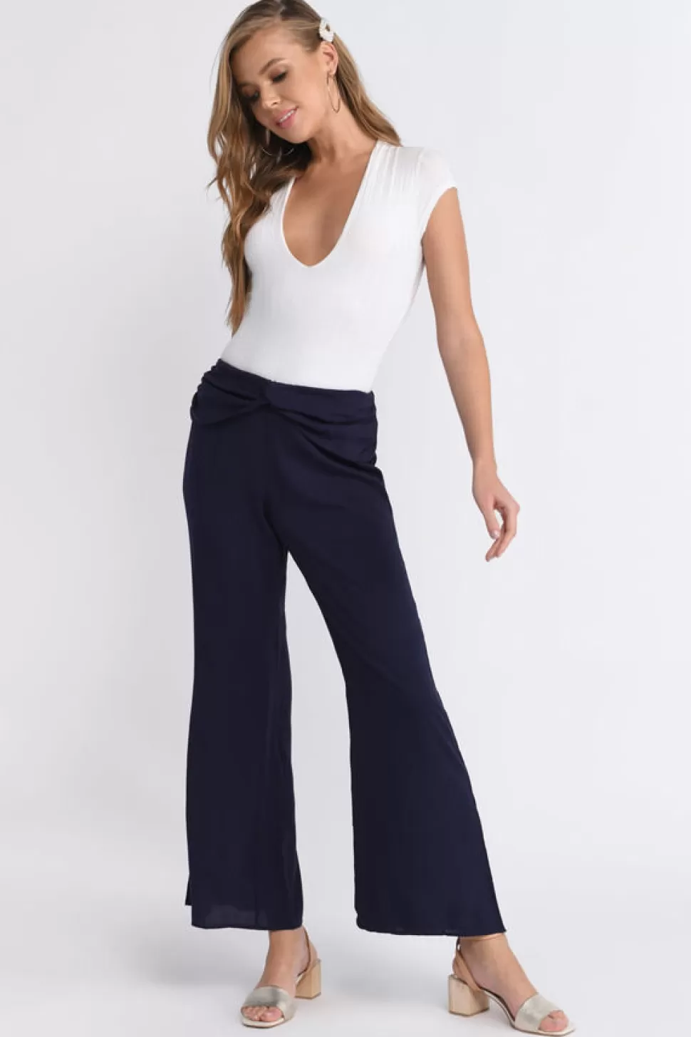 Pants*Tobi Make Me Dance Wide Leg Pants Navy | Black