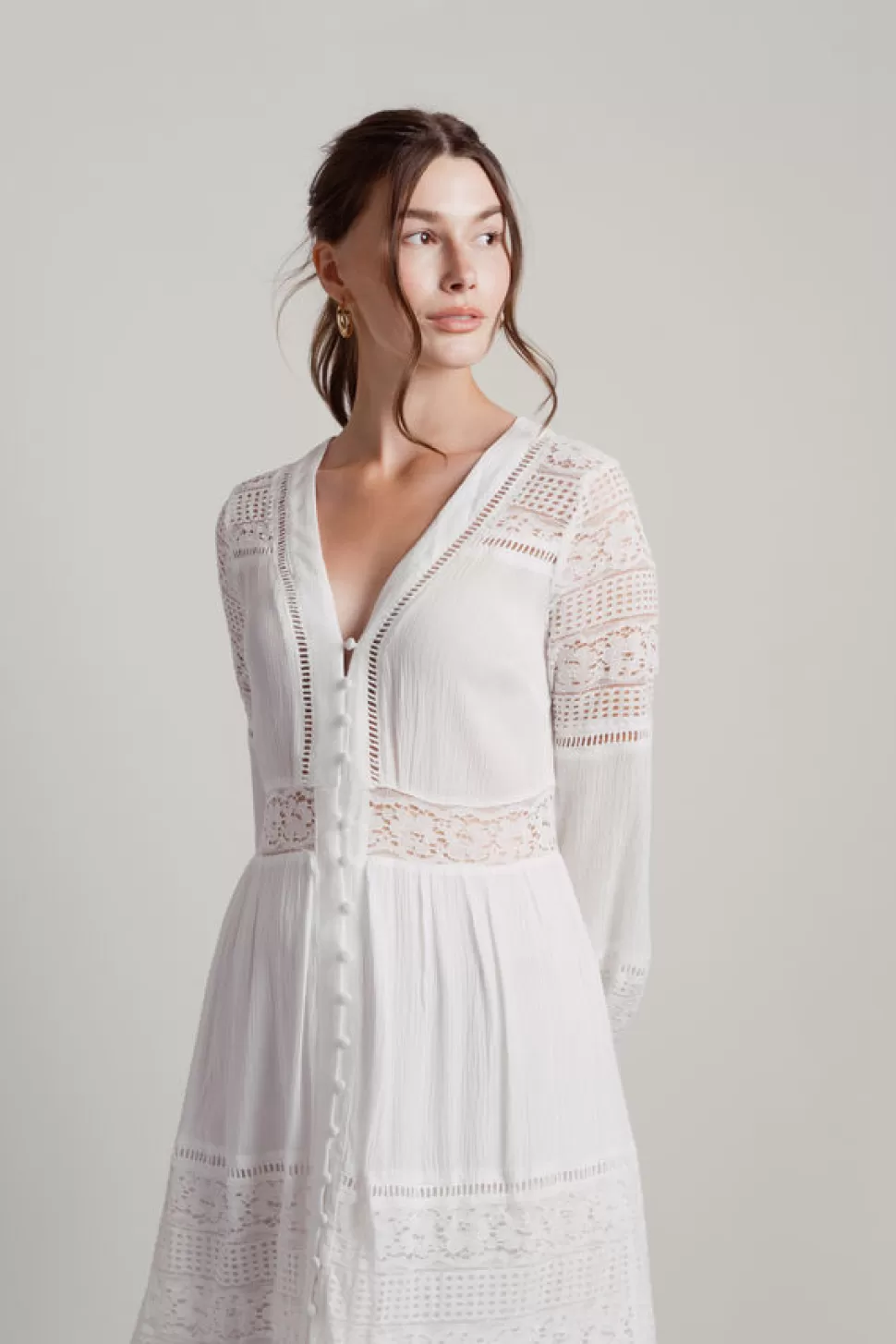 Sundresses*Tobi Malibu Mornings Lace Inset Midi Dress White