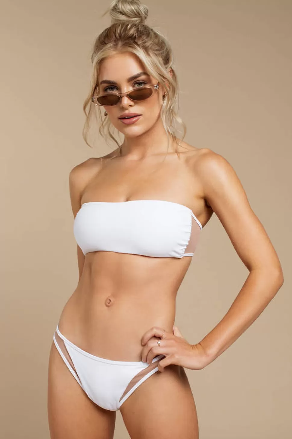 Bikinis*Tobi Manon High Leg Bikini Bottom White