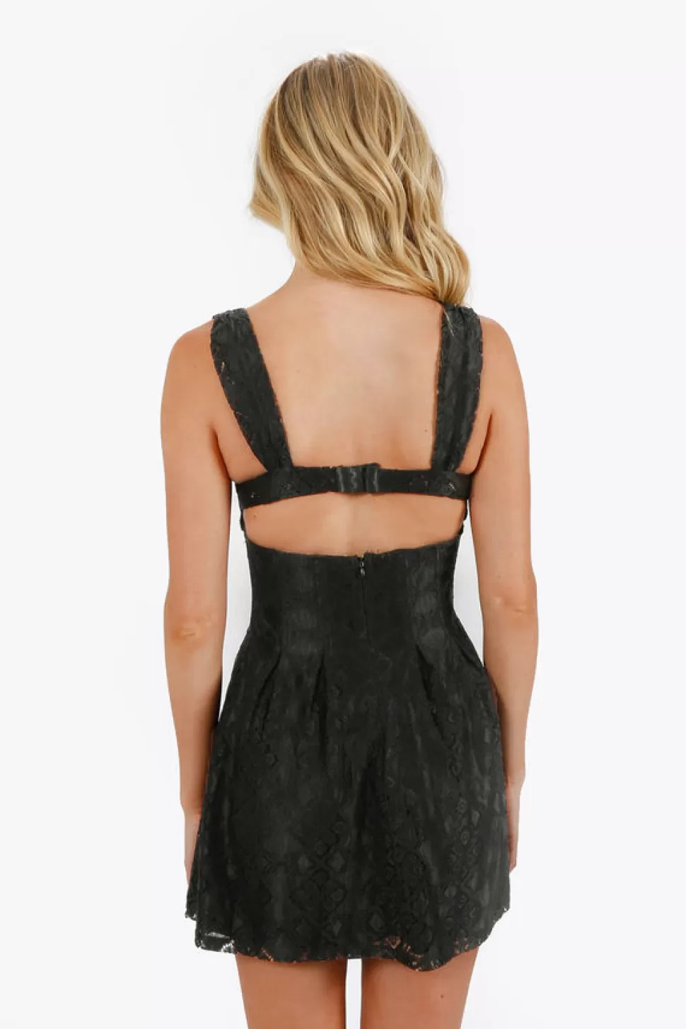 Corset Dresses*Tobi Margeaux Lace Corset Mini Dress Black