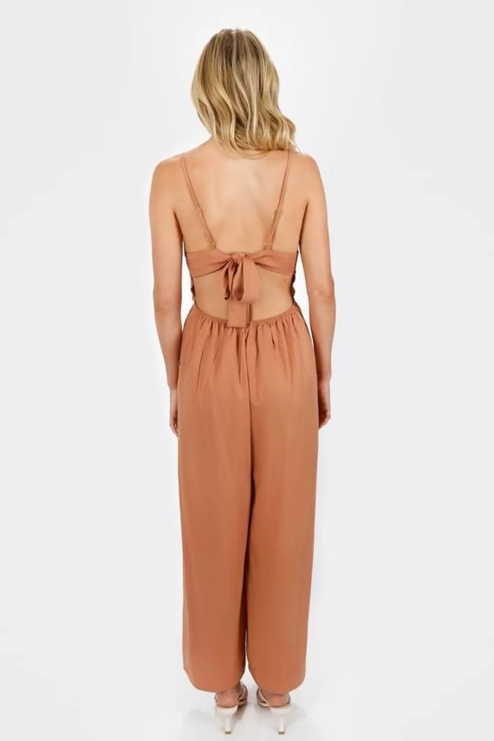 Rompers & Jumpsuits*Tobi Micca Open Front Soft Cami Jumpsuit With Pockets Tangerine