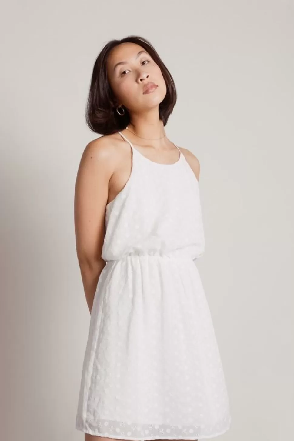 Sundresses*Tobi Minnie Halter Eyelet Skater Dress White