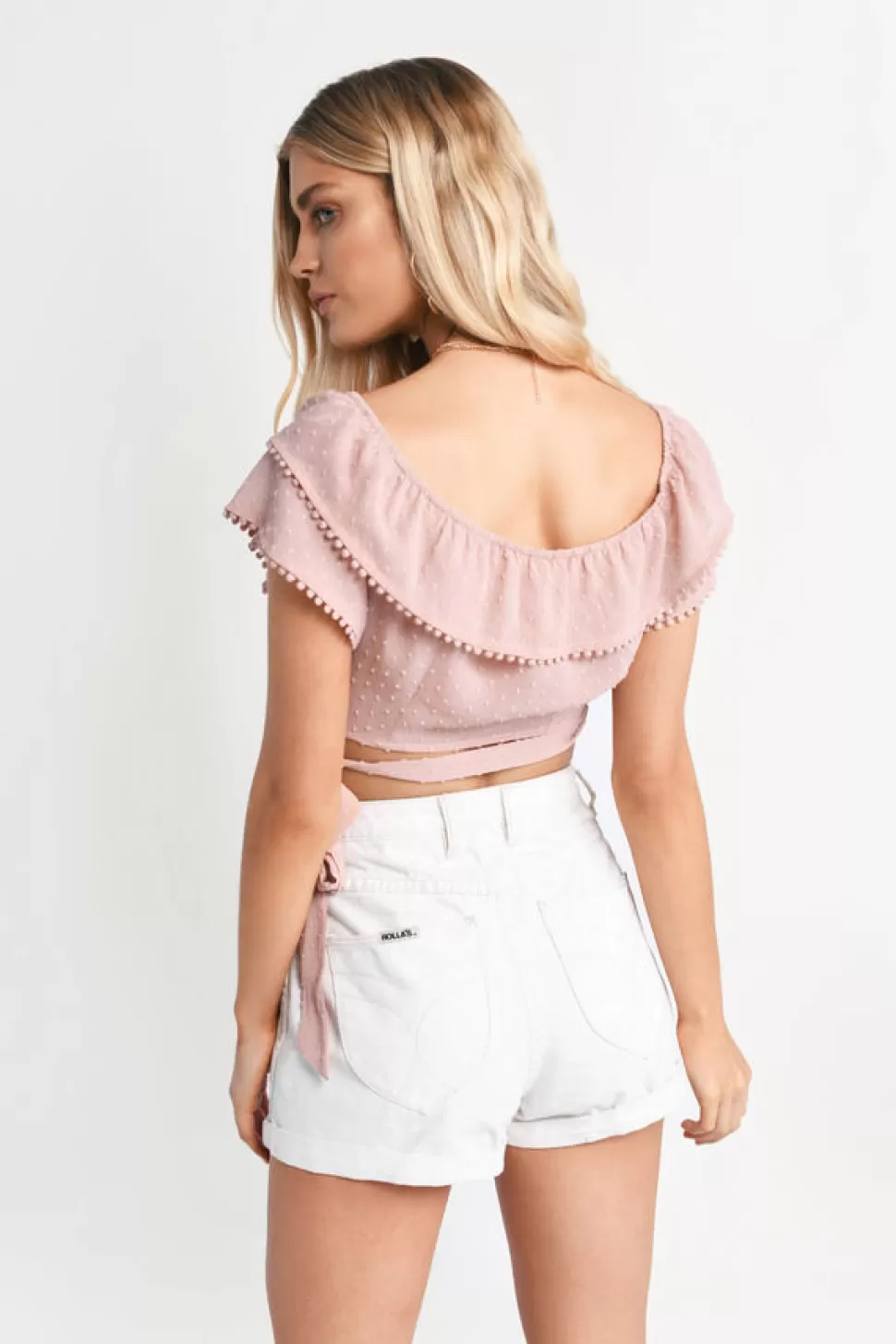 Off The Shoulder Tops*Tobi Morgan Off Shoulder Wrap Top Rose | White | Black