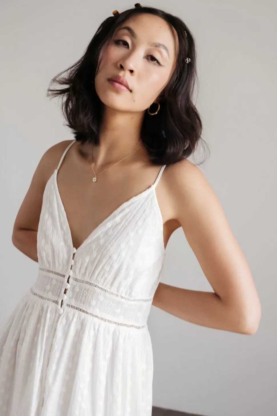 Casual Dresses*Tobi Next Best Thing Eyelet Skater Midi Dress White