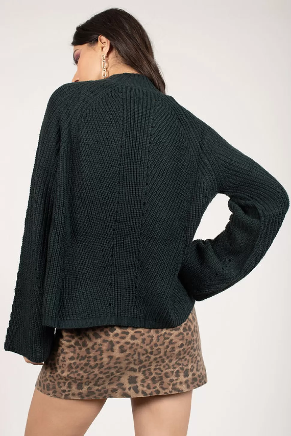 Long Sleeve Tops*Tobi Noelle Mock Neck Sweater Wine | Forest Green | Sienna