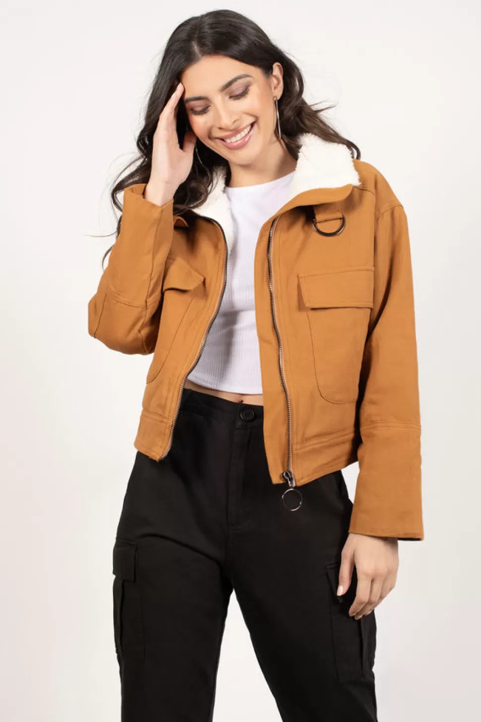 Jackets*Tobi Northy Faux Fur Jacket Camel