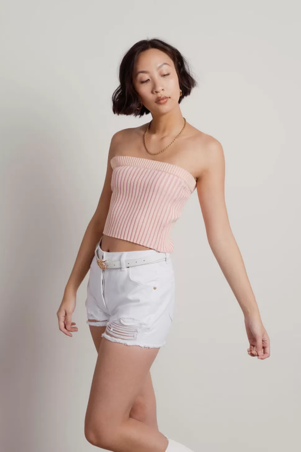 Going Out Tops*Tobi Not Having It Ribbed Tube Top Pink | Green