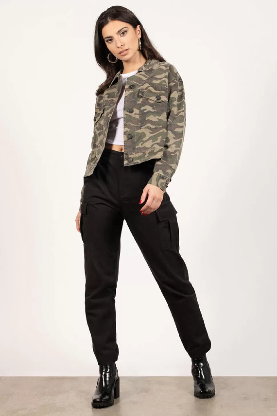 Jackets*Tobi Odessa Camo Jacket Olive Multi