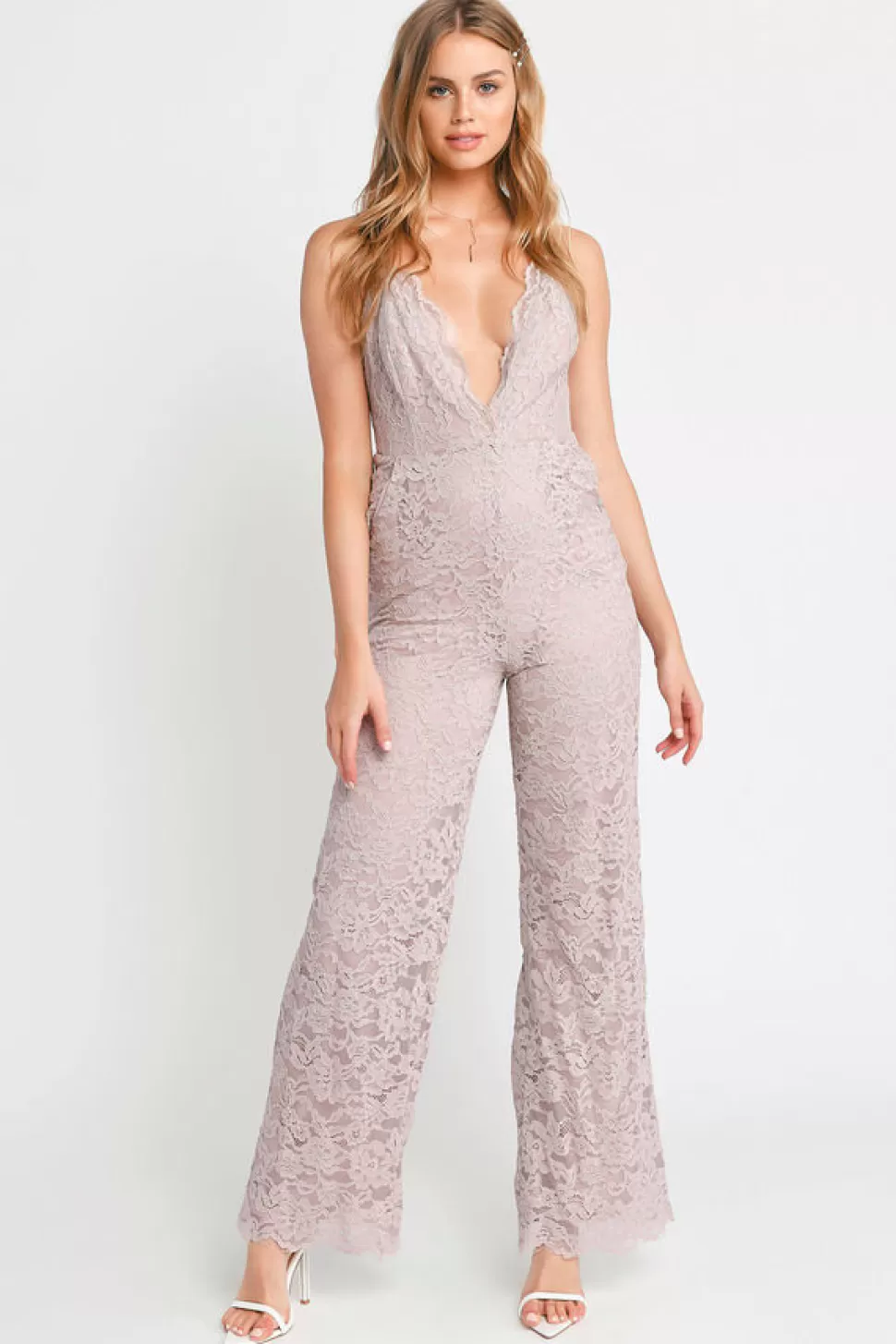 Rompers & Jumpsuits*Tobi Odette Wide Leg Cami Jumpsuit Champagne