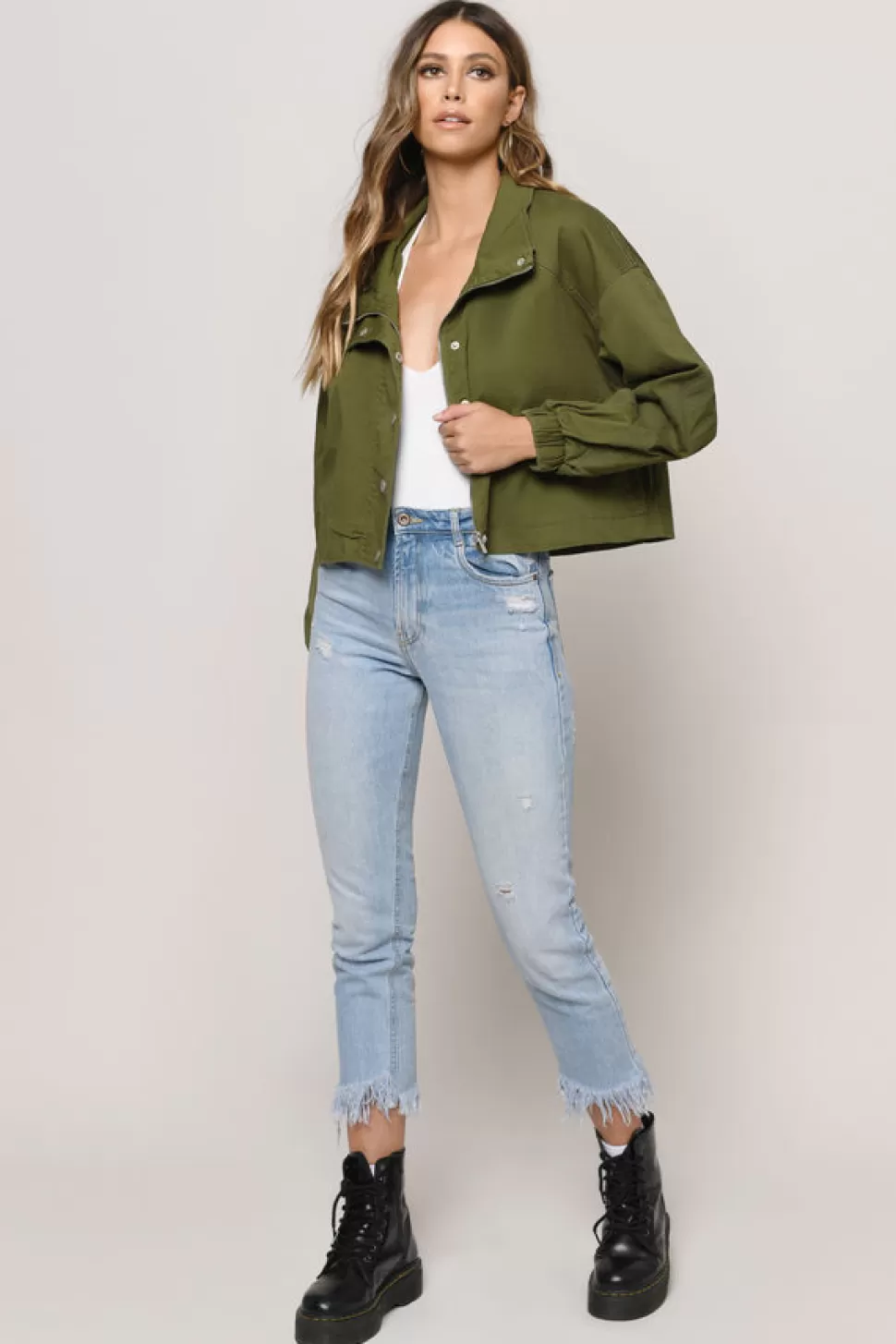 Jackets*Tobi Off Duty Cargo Jacket Black | Olive