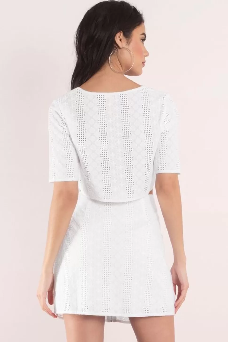 Skirts*Tobi Out Of Sight Eyelet Mini Skirt White