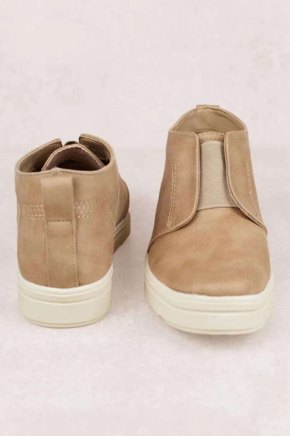 Shoes*Tobi Parker Slip-On Faux Suede Sneakers Nude