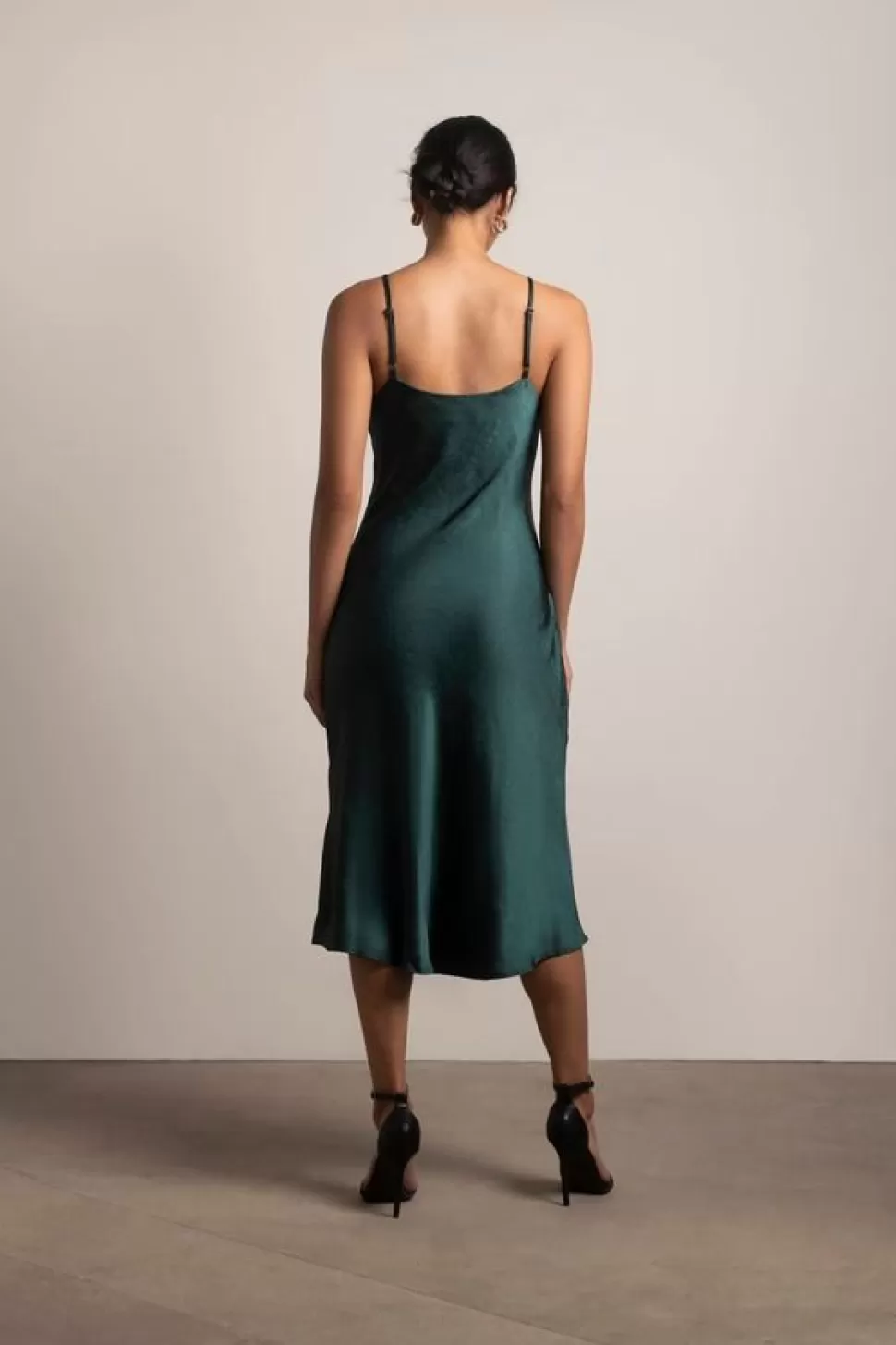 Black Tie & Evening Dresses*Tobi Pia Satin Midi Dress Pine