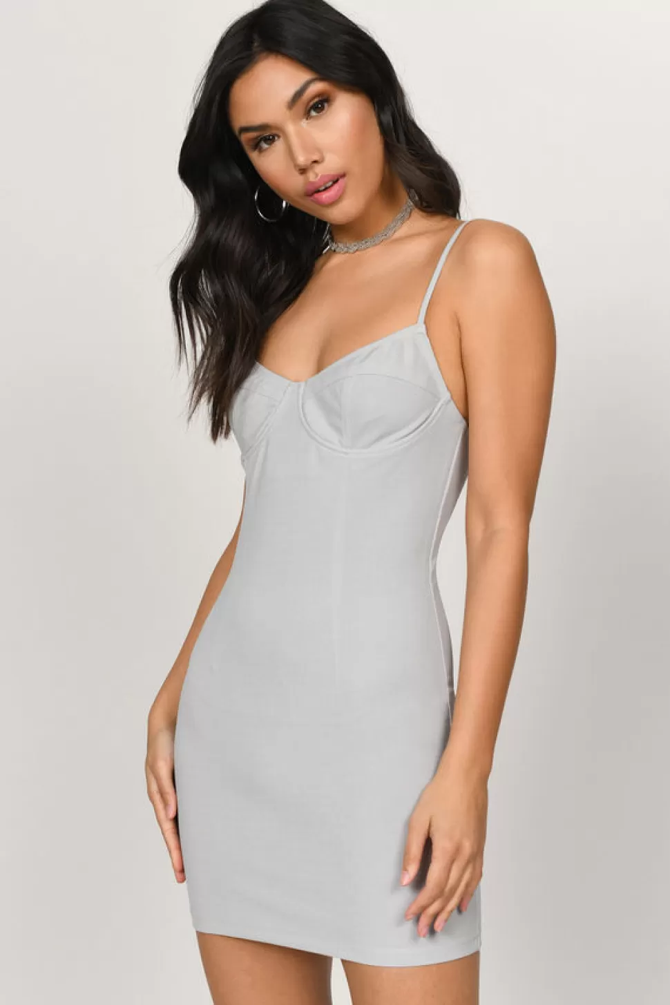 Corset Dresses*Tobi Pull It Together Bodycon Dress Grey