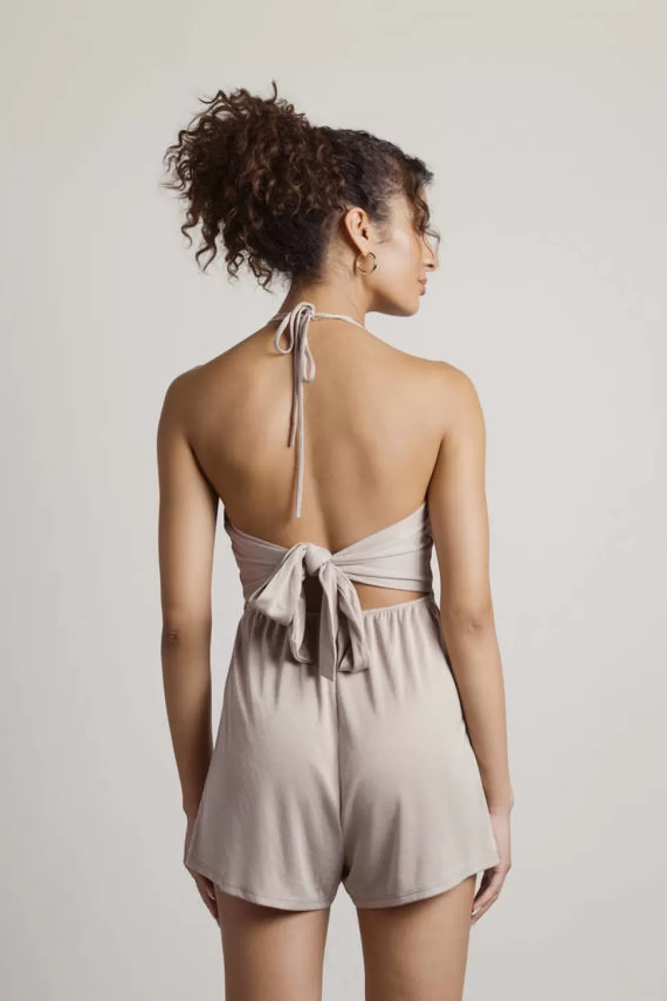 Rompers & Jumpsuits*Tobi Rachel Twist Tie Back Romper Sage | Taupe