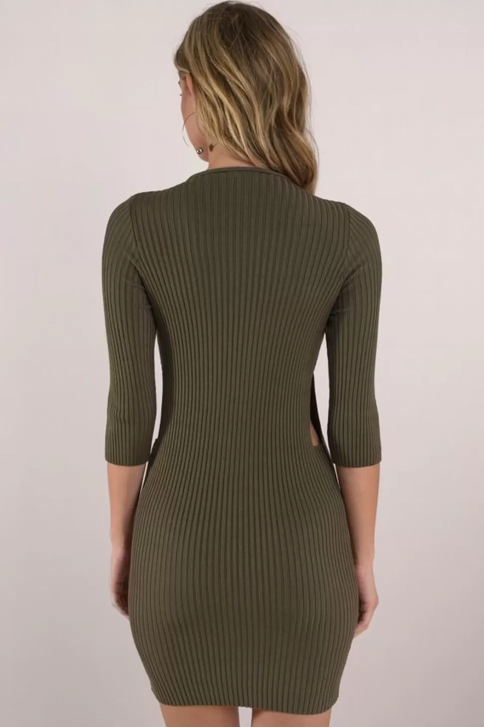 Cut Out Dresses*Tobi Sassy Side Bodycon Dress Olive | Black