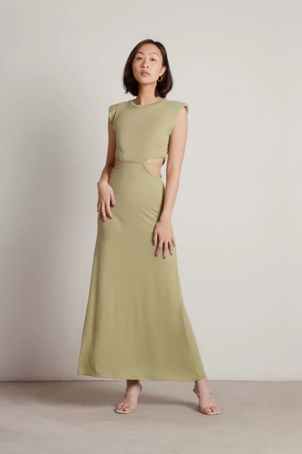 Casual Dresses*Tobi Shady Creek Cutout Maxi Dress Green