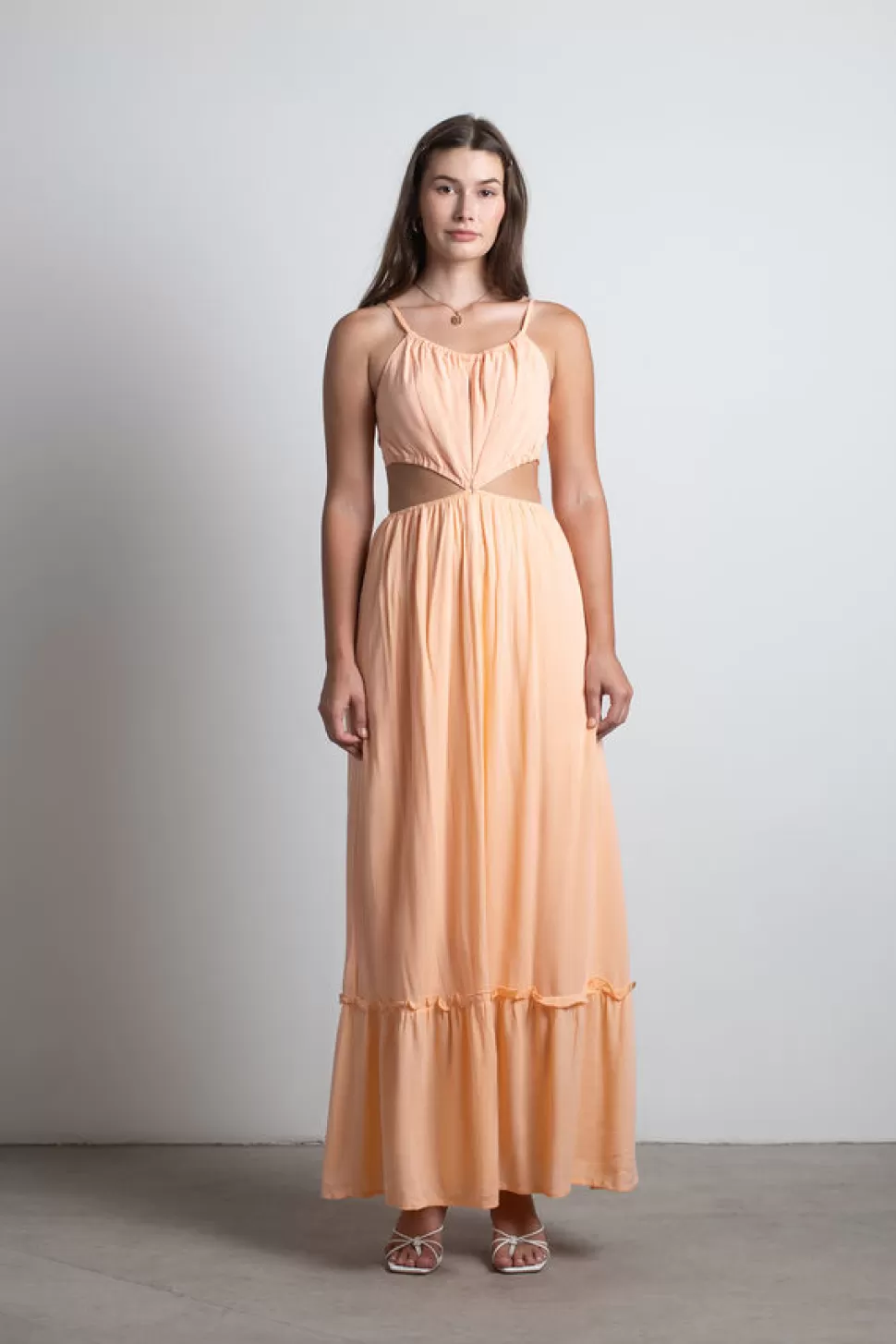 Sundresses*Tobi Sherbert Summer Cutout Maxi Dress Orange