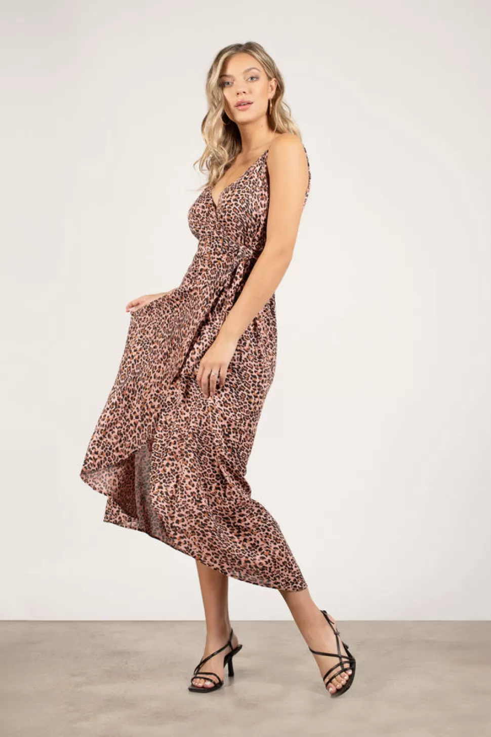 Casual Dresses*Tobi Silvia Leopard Wrap Midi Dress Multi