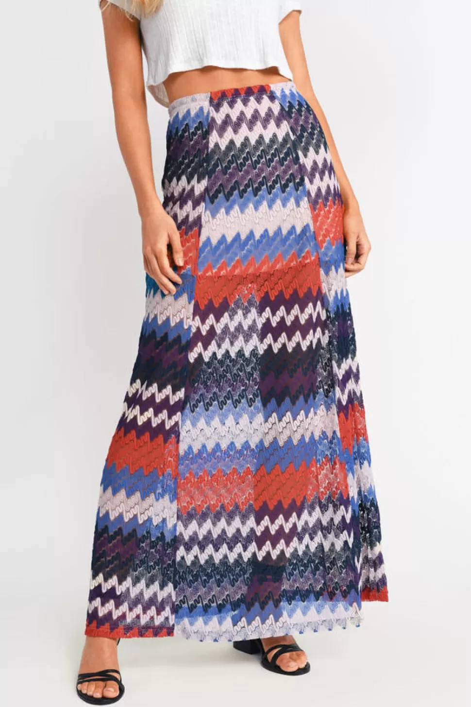 Skirts*Tobi Simply Harmonious Skirt Blue Multi