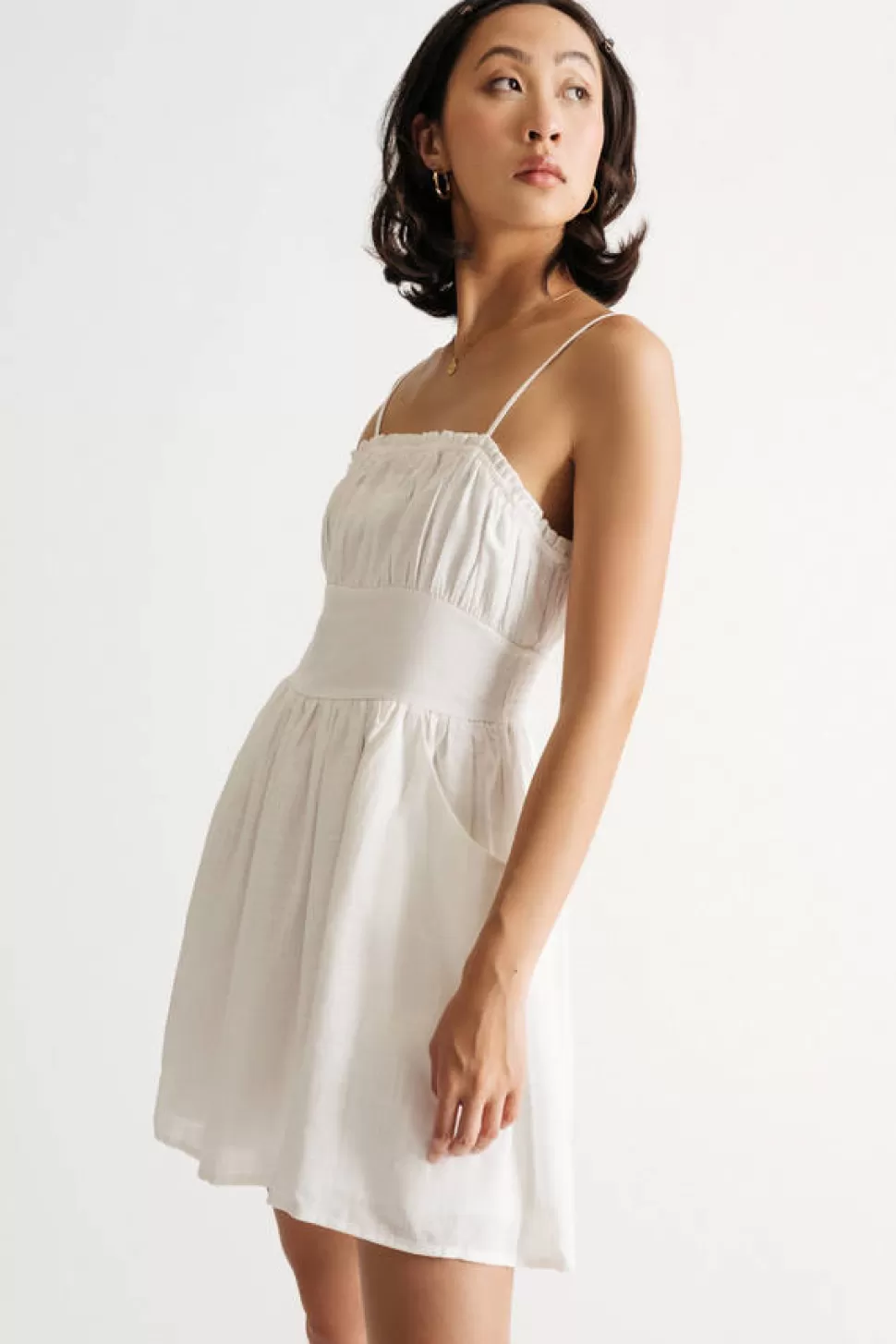 Sundresses*Tobi Soon Enough Pocket Skater Dress White