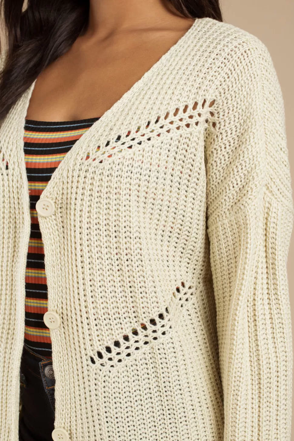 Long Sleeve Tops*Tobi Spring Equinox Cardigan Cream