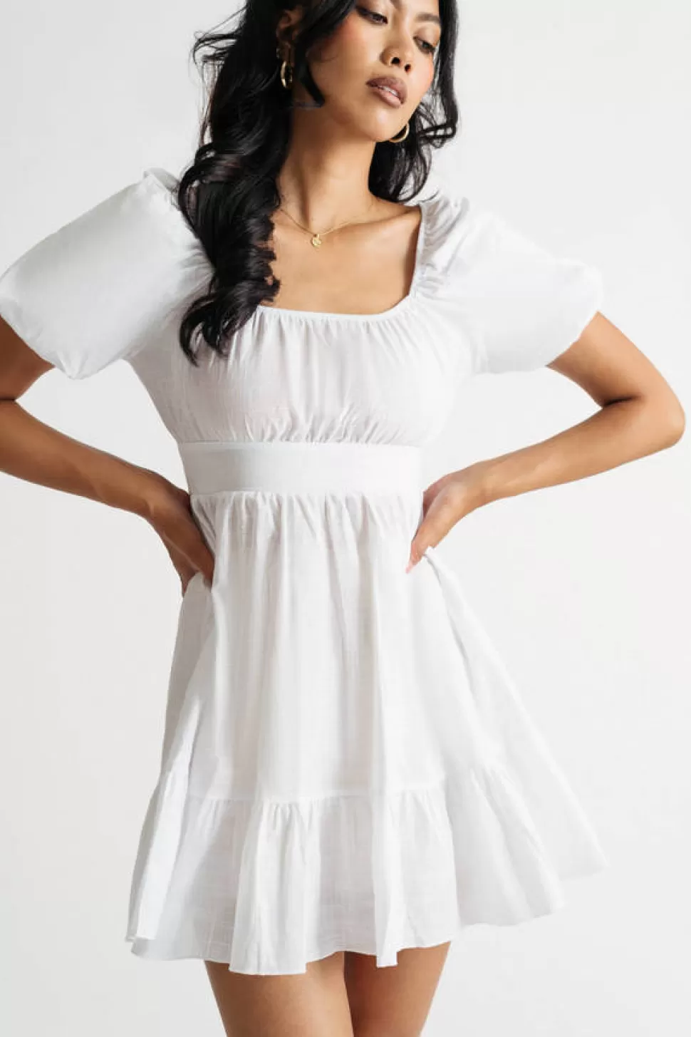 Sundresses*Tobi Syrah Puff Sleeve Skater Dress White