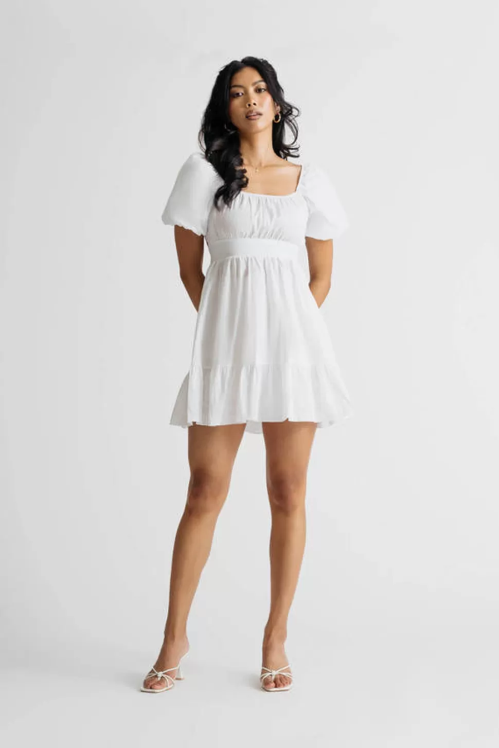 Sundresses*Tobi Syrah Puff Sleeve Skater Dress White