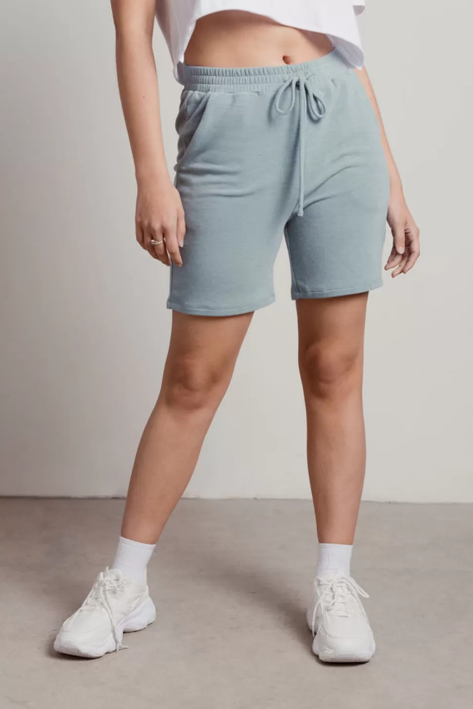 Shorts*Tobi Take It Chill Elastic Waistband Sweatshorts Sage