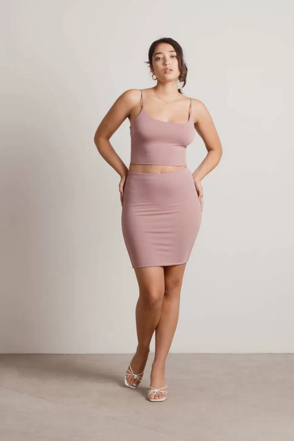 Skirts*Tobi Take Pride Cami Bodycon Mini Skirt Set Mauve | Brick | Black | Off White