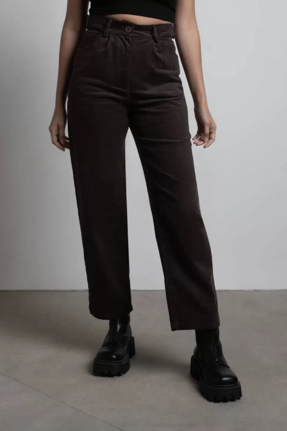 Pants*Tobi Tianna Corduroy Straight Pants Brown