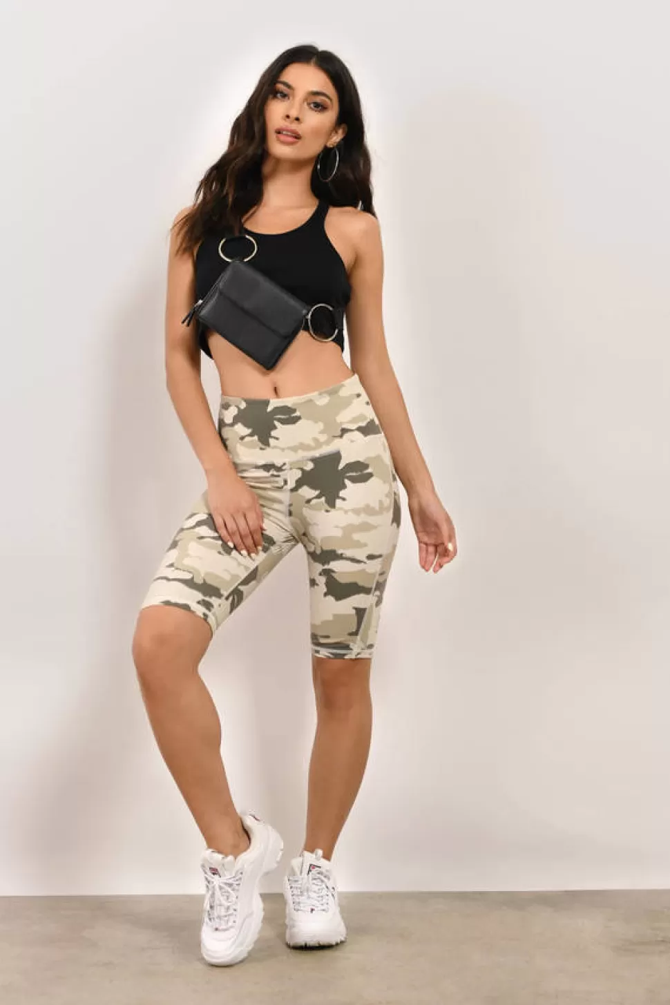 Activewear*Tobi Tiffie Printed Biker Shorts Camo