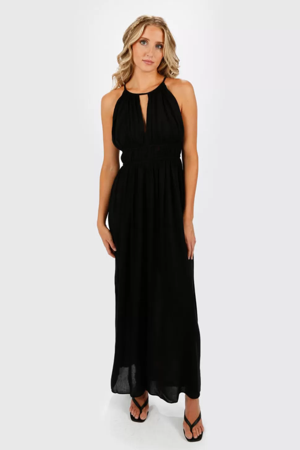 Rompers & Jumpsuits*Tobi Too Bad Keyhole Halter Jumpsuit Black