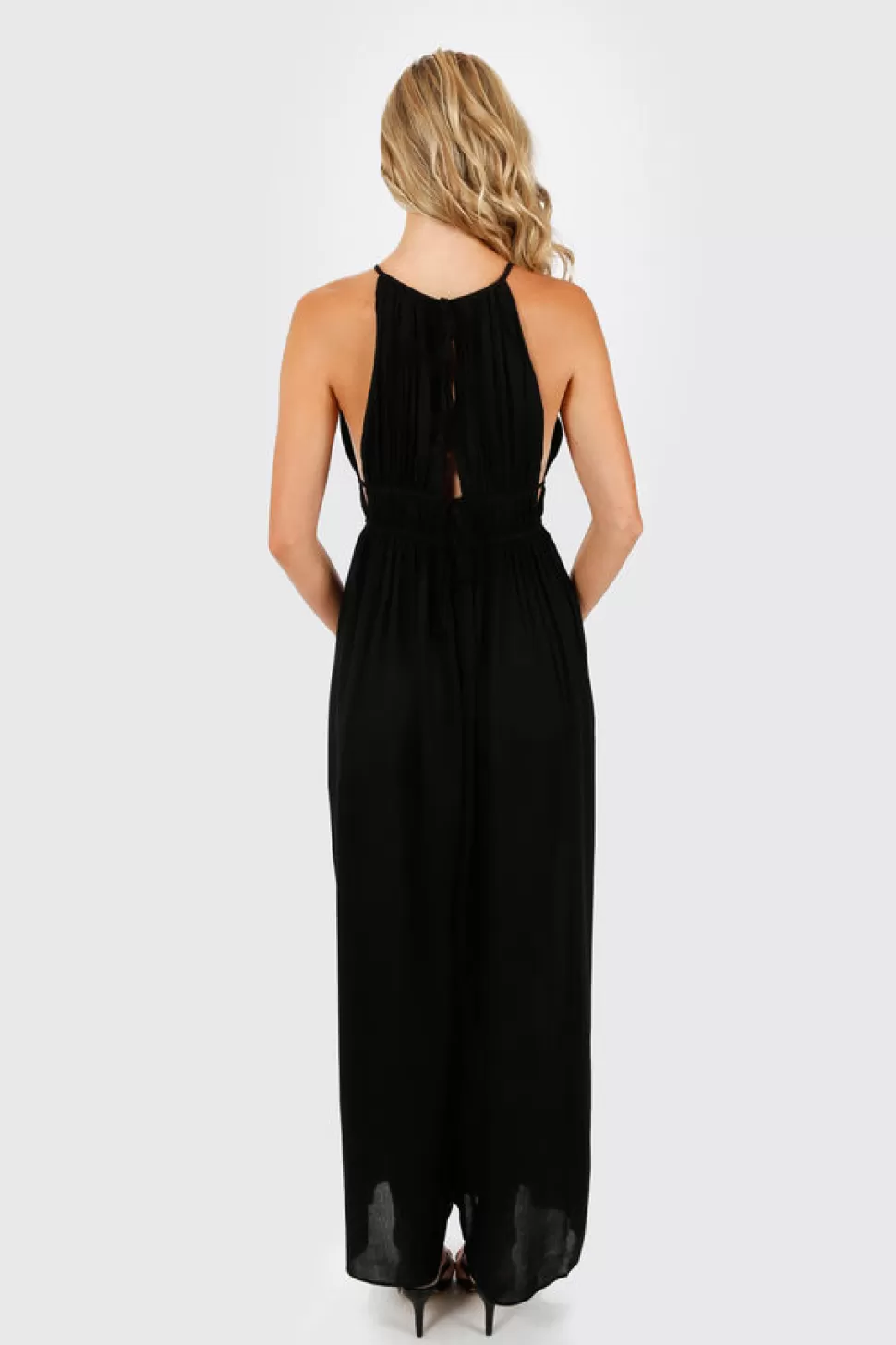 Rompers & Jumpsuits*Tobi Too Bad Keyhole Halter Jumpsuit Black