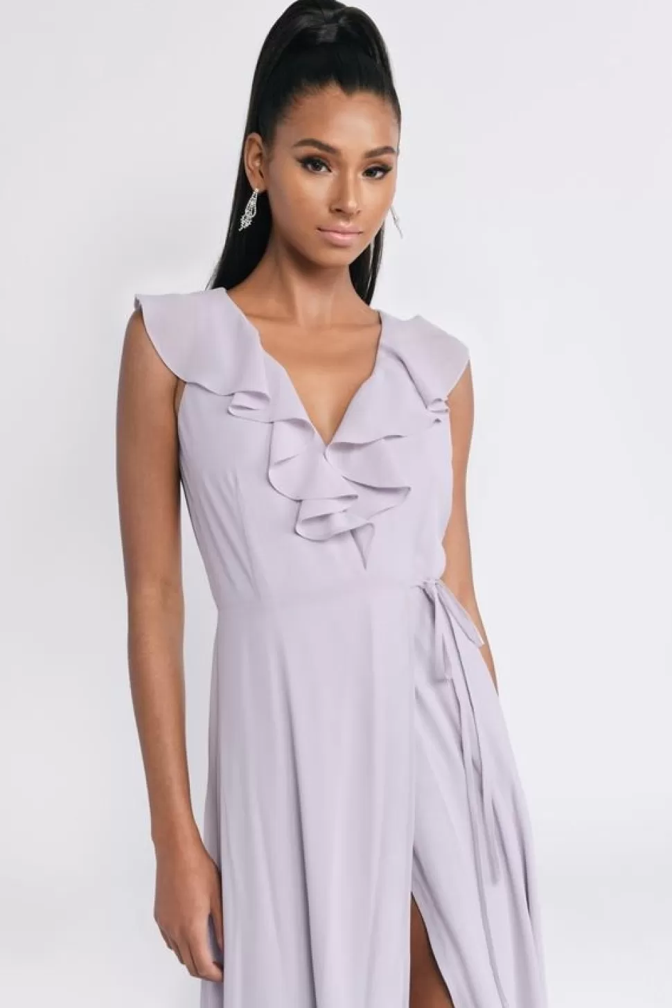 Black Tie & Evening Dresses*Tobi Treasure Me Ruffle Maxi Dress Lilac | Slate