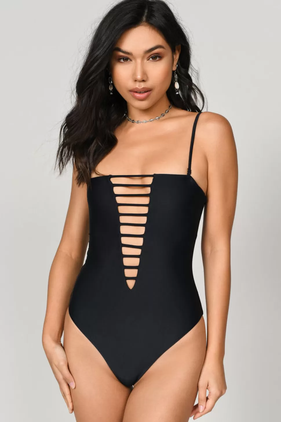 One Piece Swimsuits*Tobi True To You Strappy Monokini Black