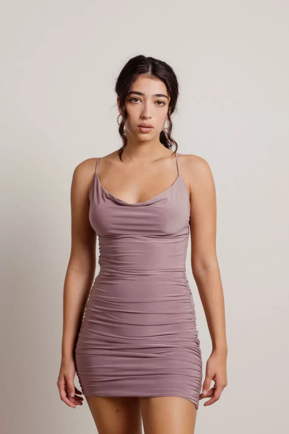 Bodycon Dresses*Tobi Vaea Cowl Neck Bodycon Dress White | Mauve | Dusty Blue | Sage