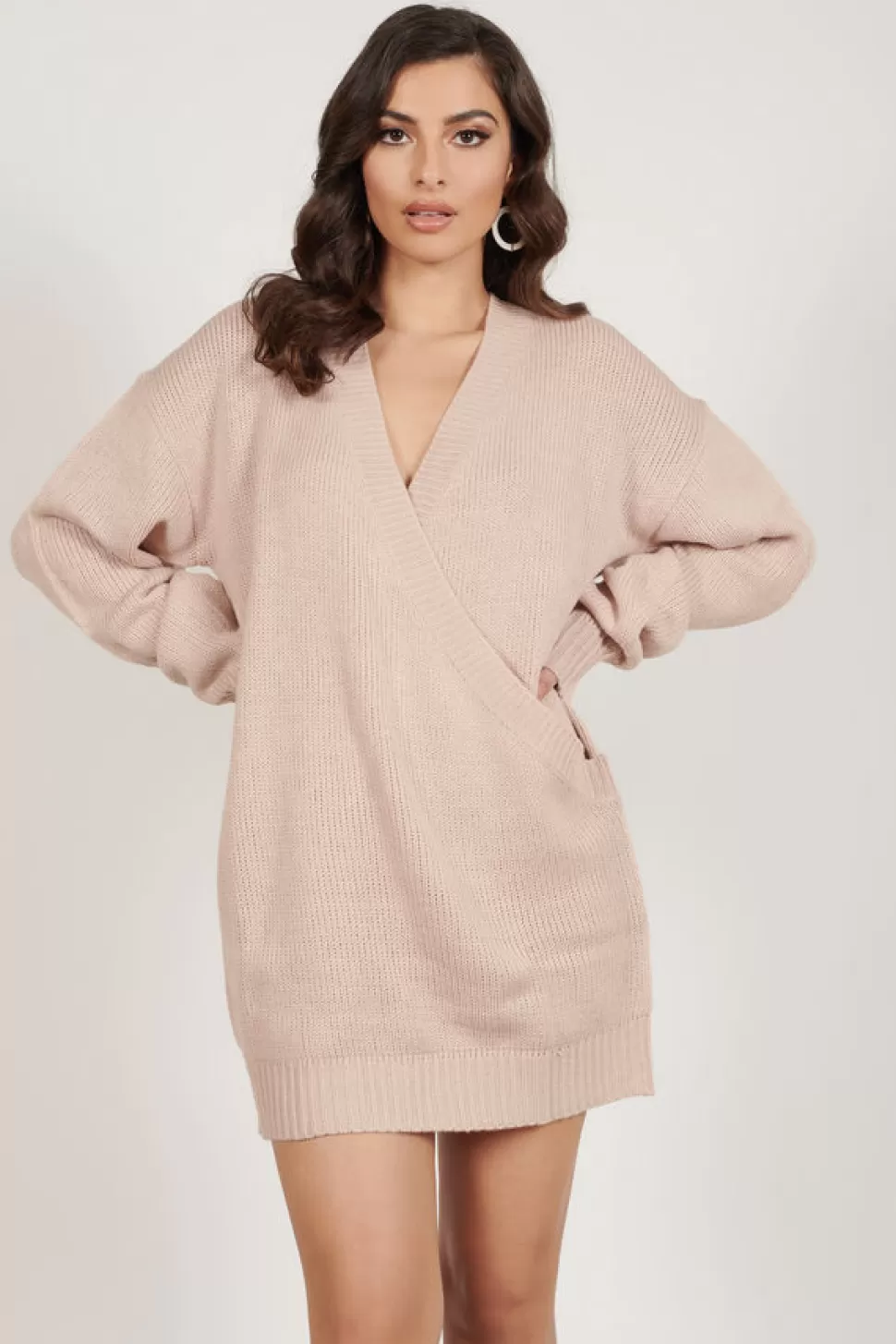 Shift Dresses*Tobi Winter Romance Oversized Sweater Dress Blush